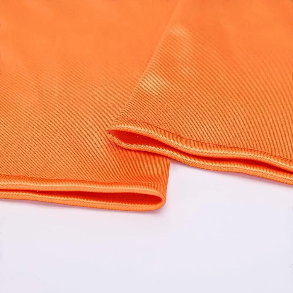 Women's Satin Dark Orange Long Gloves Costumes Elbow Length Evening Party Prom
